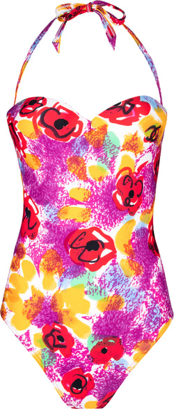 Chanel Spring 1997 Runway Floral Logo Bustier One-Piece