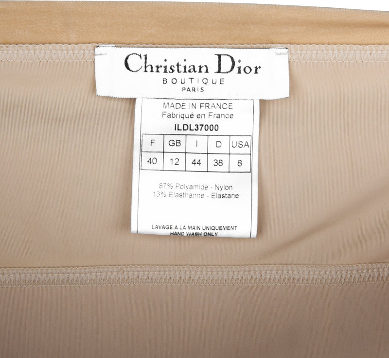 Christian Dior Peace Sign Fringe Mini Skirt