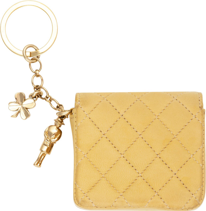 Chanel Micro Mini Lambskin Quilted Flap Keychain Bag Charm