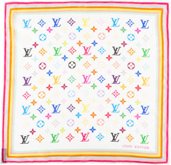 Louis Vuitton Multicolor Voyages Printed Detail Silk Scarf