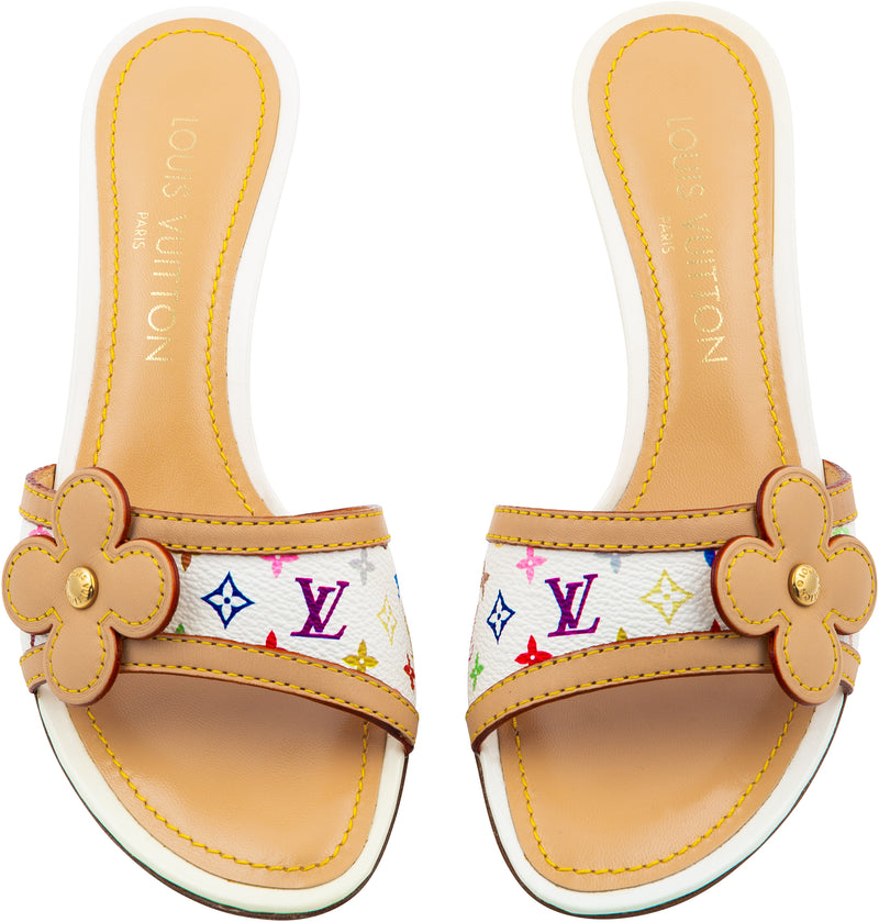 Louis Vuitton, Shoes, Louis Vuitton Denim Monogram Open Mule Sandals